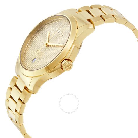 gucci g-timeless gold dial quartz unisex watch ya126461|Gucci watches uk.